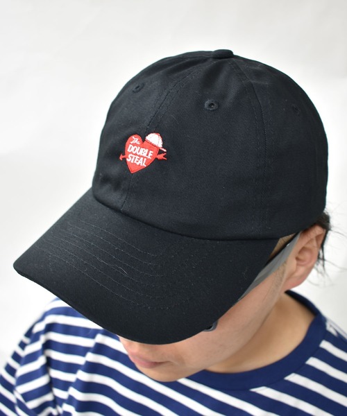 DOUBLE STEAL（ダブルスティール）の「ハート刺繍 cap（キャップ・メンズ・ブラック/サンドベージュ/グレイッシュブルー・FREE）」の6枚目の写真