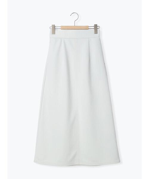 Samansa Mos2 blue（サマンサモスモスブルー）の「カットナロースカート(セットアップ可)（スカート・レディース・ライトベージュ/ブルー/グリーン/シルバーグレー/ブラック・ﾌﾘ-）」の15枚目の写真