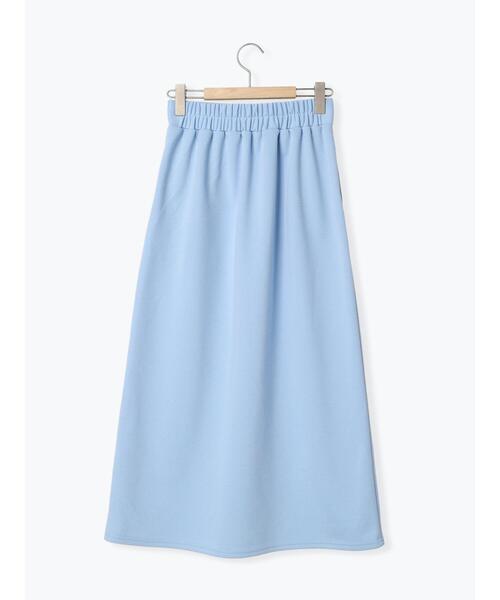 Samansa Mos2 blue（サマンサモスモスブルー）の「カットナロースカート(セットアップ可)（スカート・レディース・ライトベージュ/ブルー/グリーン/シルバーグレー/ブラック・ﾌﾘ-）」の11枚目の写真