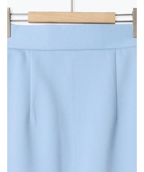 Samansa Mos2 blue（サマンサモスモスブルー）の「カットナロースカート(セットアップ可)（スカート・レディース・ライトベージュ/ブルー/グリーン/シルバーグレー/ブラック・ﾌﾘ-）」の10枚目の写真
