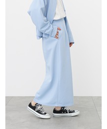 Samansa Mos2 blue | カットナロースカート（セットアップ可）(スカート)