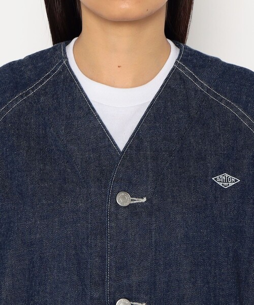 DANTON（ダントン）の「WOMEN'S DENIM COLLARLESS SHORT JACKET