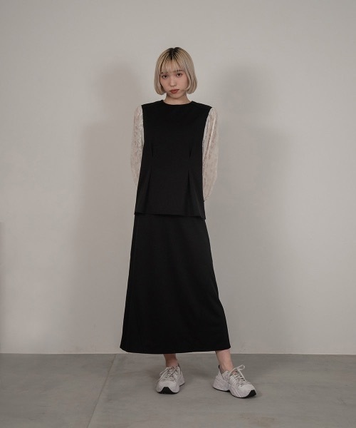 I_am（アイアム）の「jacquard lace volume sleeve tuck blouse / ジャガードレースボリュームスリーブタックブラウス（シャツ/ブラウス・レディース・グリーン/ブラック/アイボリー・FREE）」の8枚目の写真