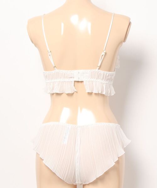 gelato pique（ジェラートピケ）の「プリーツシフォンブラ＆ショーツ（ブラ&ショーツ・レディース・オフホワイト/ピンク・FREE）」の19枚目の写真