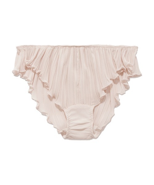 gelato pique（ジェラートピケ）の「プリーツシフォンブラ＆ショーツ（ブラ&ショーツ・レディース・オフホワイト/ピンク・FREE）」の13枚目の写真