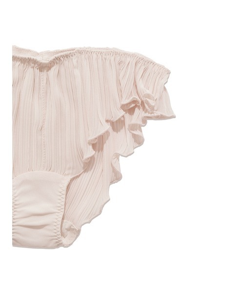 gelato pique（ジェラートピケ）の「プリーツシフォンブラ＆ショーツ（ブラ&ショーツ・レディース・オフホワイト/ピンク・FREE）」の14枚目の写真