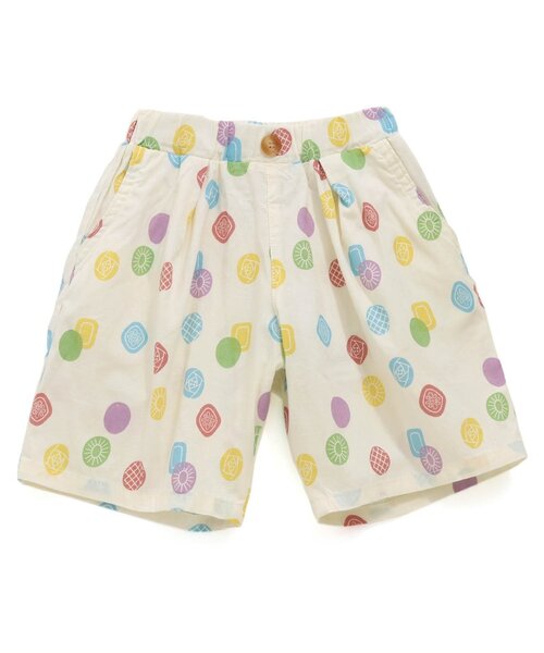 apres les cours（アプレレクール）の「ゆったりハーフパンツ/7days Style pants_５分丈（その他パンツ・キッズ・キナリ/チェック/レインボー/オレンジ/ブルー・80/90/100/110/120/130）」の2枚目の写真