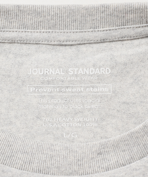 JOURNAL STANDARD（ジャーナルスタンダード）の「USコットン 汗染み防止 ポケットTシャツ（Tシャツ/カットソー・メンズ・ワインレッド/ホワイト系その他/クリアブルー/ブラック系その他/ライトグレー/ホワイト・X-LARGE/MEDIUM/LARGE/SMALL）」の10枚目の写真