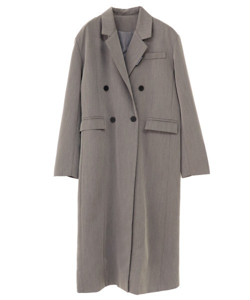 LVEU.（ラブユ.）の「Back slit long chester coat / バックスリットロングチェスターコート(Ai select)（チェスターコート・レディース・ブラック/グレー・FREE）」の16枚目の写真