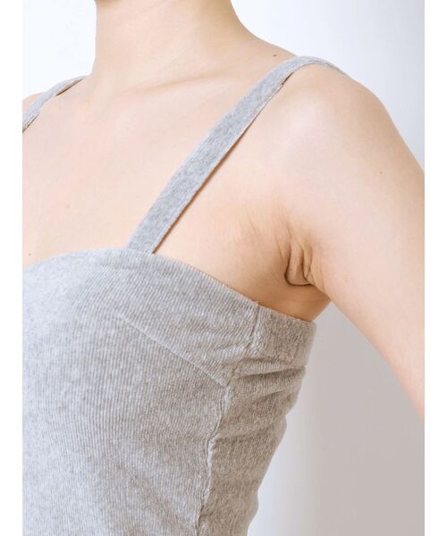 GYDA（ジェイダ）の「【SET着用可】フロントボタンカットコーデュロイビスチェ（キャミソール・レディース・グレー/ブラック/ブラウン・FREE）」の20枚目の写真