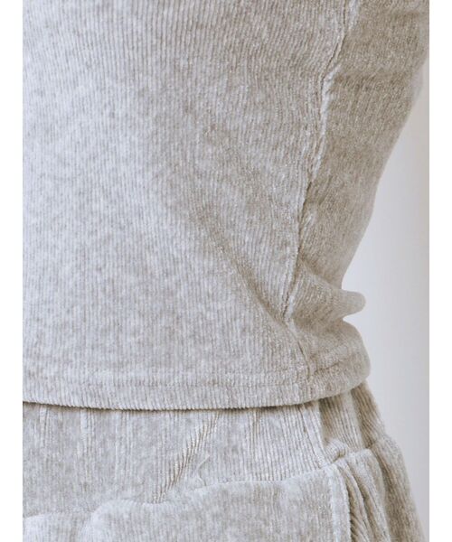 GYDA（ジェイダ）の「【SET着用可】フロントボタンカットコーデュロイビスチェ（キャミソール・レディース・グレー/ブラック/ブラウン・FREE）」の21枚目の写真