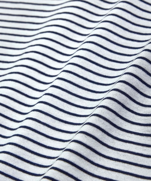 EMMA CLOTHES(エマクローズ)の「オーバーサイズ ワンポイント刺繍 ボーダーショートスリーブ Tシャツ EMMA CLOTHES 2023SS(Tシャツ/カットソー・メンズ・ブラック/グリーン/ネイビー/オレンジ・L/M)」の21枚目の写真