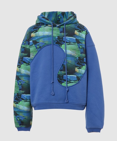 UNISEX PRINTED SWIRL FLEECE HOODIE