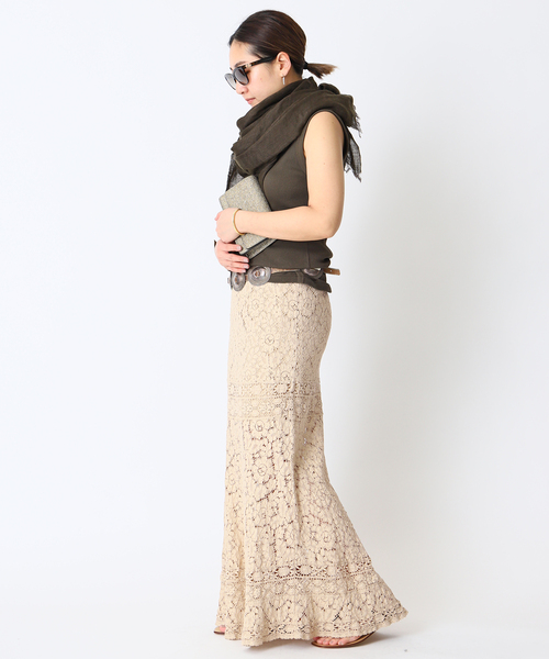 未使用⭐︎ Deuxieme Classe Lace Maxi スカート Lace Tiered スカート（その他スカート）｜Deuxieme Classe