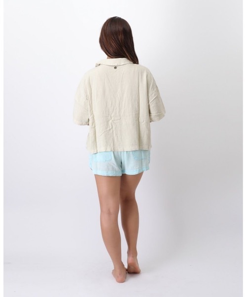rip curl(リップカール)の「【RIPCURL(リップカール)】レディースプレミアムリネン半袖シャツ PREMIUM LINEN SHIRT(シャツ/ブラウス・レディース・オフホワイト/バイオレット・MEDIUM/SMALL/X-SMALL)」の14枚目の写真
