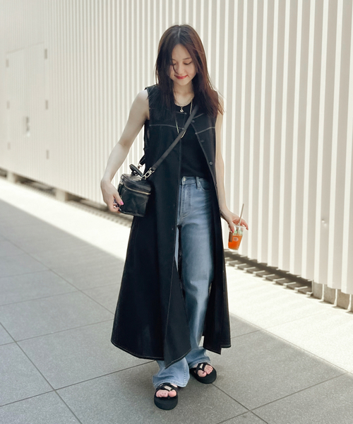 ReAmour リアムール　配色レイヤードワンピース　ブラック bou-5330292-black-01.jpg?v=