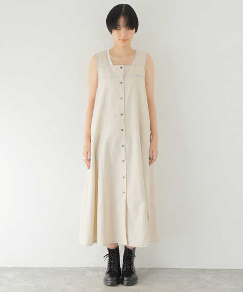 JOINT WORKS(ジョイントワークス)の「【COMMRE/コムル】配色ステッチ サマーワンピース(ワンピース・レディース・ブラック/アイボリー・FREE)」の13枚目の写真