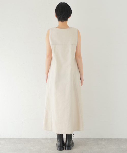 JOINT WORKS(ジョイントワークス)の「【COMMRE/コムル】配色ステッチ サマーワンピース(ワンピース・レディース・ブラック/アイボリー・FREE)」の15枚目の写真