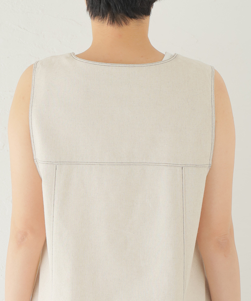 JOINT WORKS(ジョイントワークス)の「【COMMRE/コムル】配色ステッチ サマーワンピース(ワンピース・レディース・ブラック/アイボリー・FREE)」の17枚目の写真