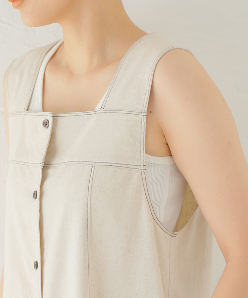 JOINT WORKS(ジョイントワークス)の「【COMMRE/コムル】配色ステッチ サマーワンピース(ワンピース・レディース・ブラック/アイボリー・FREE)」の18枚目の写真