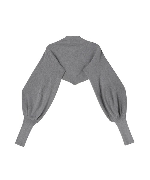 MECRE（メクル）の「ボリュームスリーブニットボレロ（カーディガン/ボレロ・レディース・グレー/ブラック・FREE）」の13枚目の写真