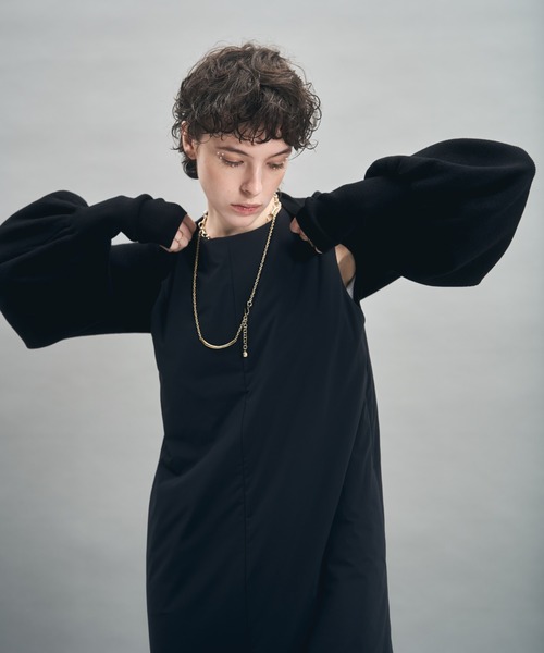 MECRE（メクル）の「ボリュームスリーブニットボレロ（カーディガン/ボレロ・レディース・グレー/ブラック・FREE）」の9枚目の写真