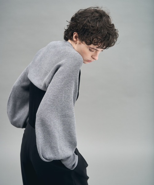 MECRE（メクル）の「ボリュームスリーブニットボレロ（カーディガン/ボレロ・レディース・グレー/ブラック・FREE）」の19枚目の写真