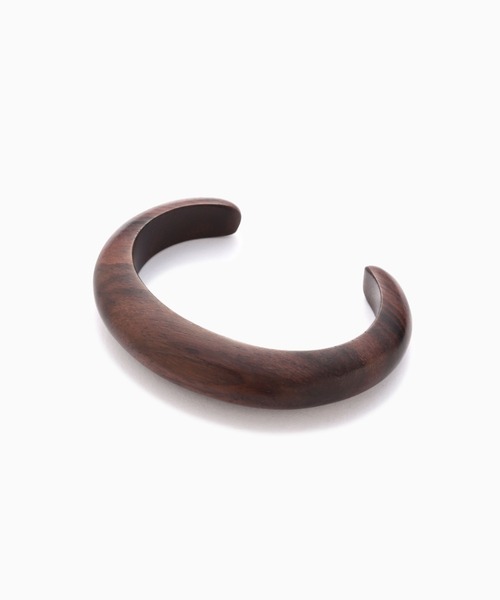ROSE BUD（ローズバッド）の「(BRANCH)ウッドカフバングル（バングル/リストバンド・レディース・ホワイト/ブラウン・FREE）」の2枚目の写真