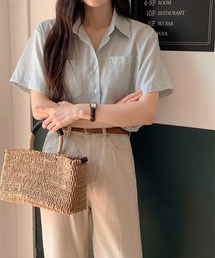 SHOPPERLAND クラシックストライプ半袖シャツ