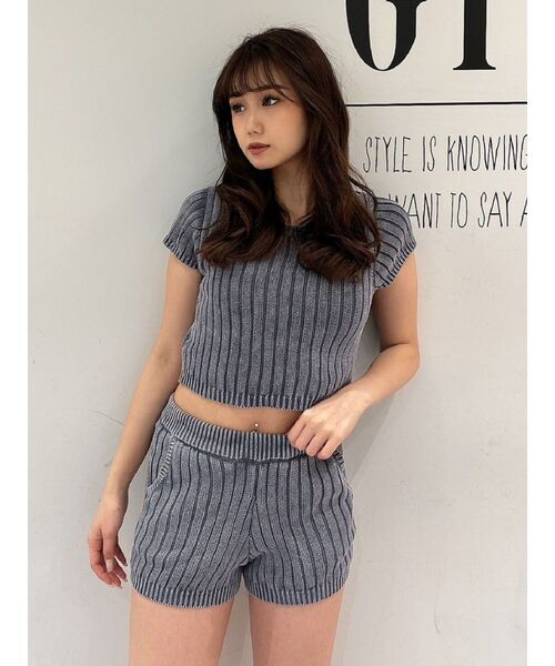 GYDA（ジェイダ）の「【SETUP着用可】2WAYブリーチワイドリブニットトップス（ニット/セーター・レディース・オフホワイト/オリーブ/ネイビー・FREE）」の5枚目の写真