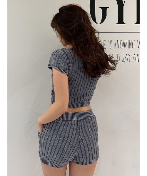 GYDA（ジェイダ）の「【SETUP着用可】2WAYブリーチワイドリブニットトップス（ニット/セーター・レディース・オフホワイト/オリーブ/ネイビー・FREE）」の7枚目の写真