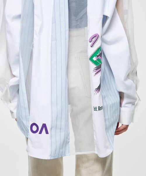 SRUE(スリュー)の「【SRUE/スリュー】ストライプシャツ(シャツ/ブラウス・レディース・ホワイト/ブラック・S/M/L)」の12枚目の写真
