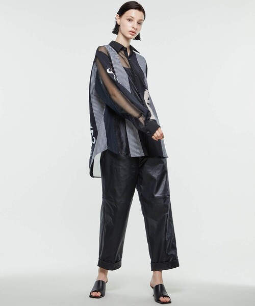 SRUE(スリュー)の「【SRUE/スリュー】ストライプシャツ(シャツ/ブラウス・レディース・ホワイト/ブラック・S/M/L)」の14枚目の写真