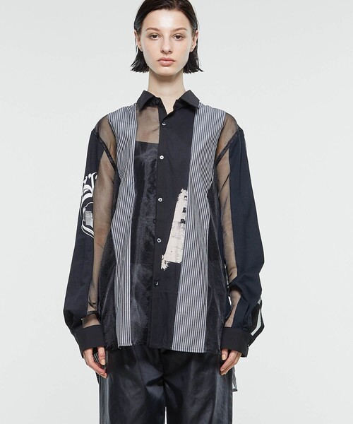 SRUE(スリュー)の「【SRUE/スリュー】ストライプシャツ(シャツ/ブラウス・レディース・ホワイト/ブラック・S/M/L)」の16枚目の写真