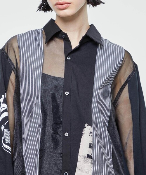 SRUE(スリュー)の「【SRUE/スリュー】ストライプシャツ(シャツ/ブラウス・レディース・ホワイト/ブラック・S/M/L)」の19枚目の写真