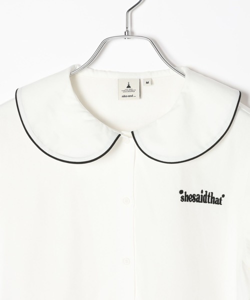 niko and...(ニコアンド)の「【she said that (シー セッド ザット)】コラボラウンドカラーブラウス(シャツ/ブラウス・レディース・ホワイト/オフホワイト・MEDIUM/LARGE)」の9枚目の写真