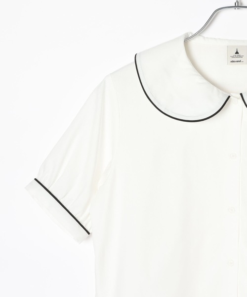 niko and...(ニコアンド)の「【she said that (シー セッド ザット)】コラボラウンドカラーブラウス(シャツ/ブラウス・レディース・ホワイト/オフホワイト・MEDIUM/LARGE)」の11枚目の写真