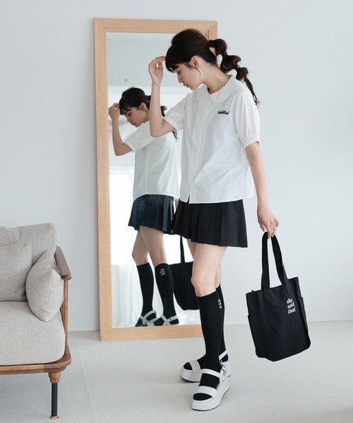 niko and...(ニコアンド)の「【she said that (シー セッド ザット)】コラボラウンドカラーブラウス(シャツ/ブラウス・レディース・ホワイト/オフホワイト・MEDIUM/LARGE)」の10枚目の写真