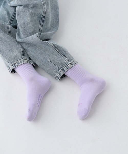 BAYFLOW（ベイフロー）の「刺繍カラーソックス(KIDS)（ソックス/靴下・キッズ・ブラック/ブルー/ピンク/レッド/ライトグリーン/ラベンダー・MEDIUM/LARGE）」の5枚目の写真