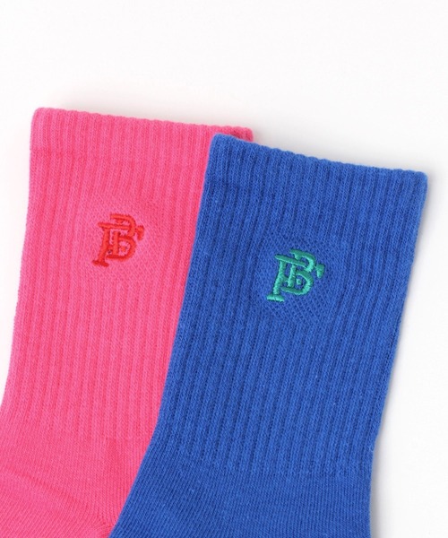 BAYFLOW（ベイフロー）の「刺繍カラーソックス(KIDS)（ソックス/靴下・キッズ・ブラック/ブルー/ピンク/レッド/ライトグリーン/ラベンダー・MEDIUM/LARGE）」の13枚目の写真