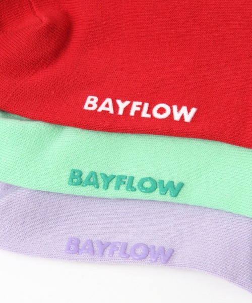 BAYFLOW（ベイフロー）の「刺繍カラーソックス(KIDS)（ソックス/靴下・キッズ・ブラック/ブルー/ピンク/レッド/ライトグリーン/ラベンダー・MEDIUM/LARGE）」の8枚目の写真