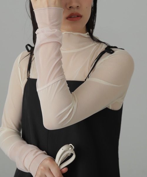 FREE'S MART（フリーズマート）の「◆シアー袖切替カットソー（Tシャツ/カットソー・レディース・ホワイト/ブルー・FREE）」の12枚目の写真