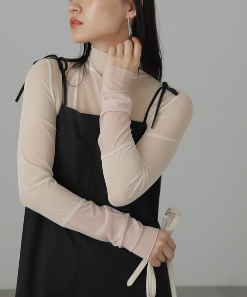 FREE'S MART（フリーズマート）の「◆シアー袖切替カットソー（Tシャツ/カットソー・レディース・ホワイト/ブルー・FREE）」の15枚目の写真