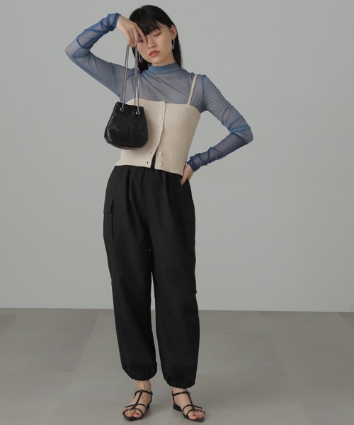 FREE'S MART（フリーズマート）の「◆シアー袖切替カットソー（Tシャツ/カットソー・レディース・ホワイト/ブルー・FREE）」の16枚目の写真