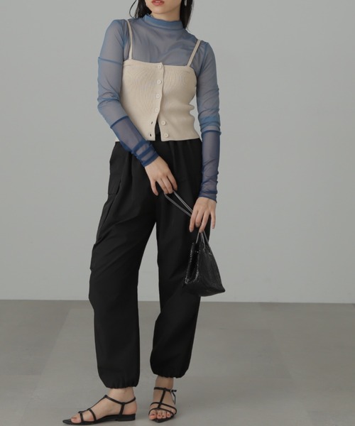 FREE'S MART（フリーズマート）の「◆シアー袖切替カットソー（Tシャツ/カットソー・レディース・ホワイト/ブルー・FREE）」の22枚目の写真