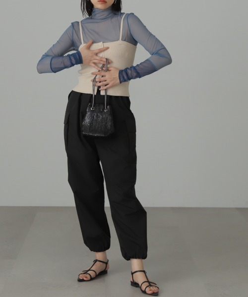 FREE'S MART（フリーズマート）の「◆シアー袖切替カットソー（Tシャツ/カットソー・レディース・ホワイト/ブルー・FREE）」の6枚目の写真