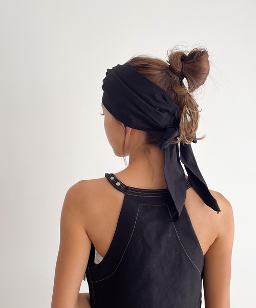 CANAL JEAN(キャナルジーン)の「arc ヘアターバン(ヘアバンド・レディース・キャメル/ブラック・ONE SIZE)」の5枚目の写真