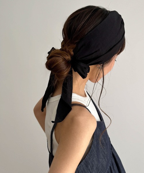 CANAL JEAN(キャナルジーン)の「arc ヘアターバン(ヘアバンド・レディース・キャメル/ブラック・ONE SIZE)」の11枚目の写真