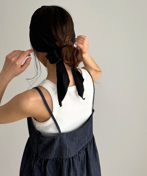 CANAL JEAN(キャナルジーン)の「arc ヘアターバン(ヘアバンド・レディース・キャメル/ブラック・ONE SIZE)」の12枚目の写真