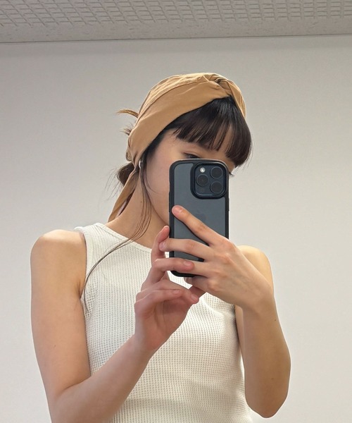 CANAL JEAN(キャナルジーン)の「arc ヘアターバン(ヘアバンド・レディース・キャメル/ブラック・ONE SIZE)」の13枚目の写真